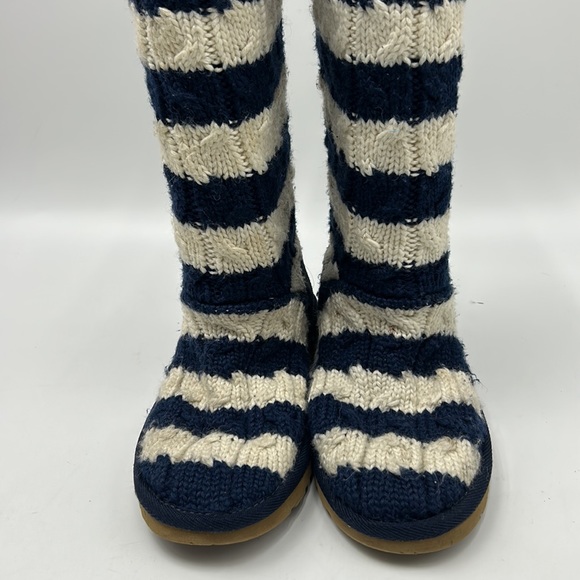 UGG AUSTRALIA BOOT WOMEN SIZE 8 WINTER CARDY NAVY CREAM BOOT - Picture 3 of 10